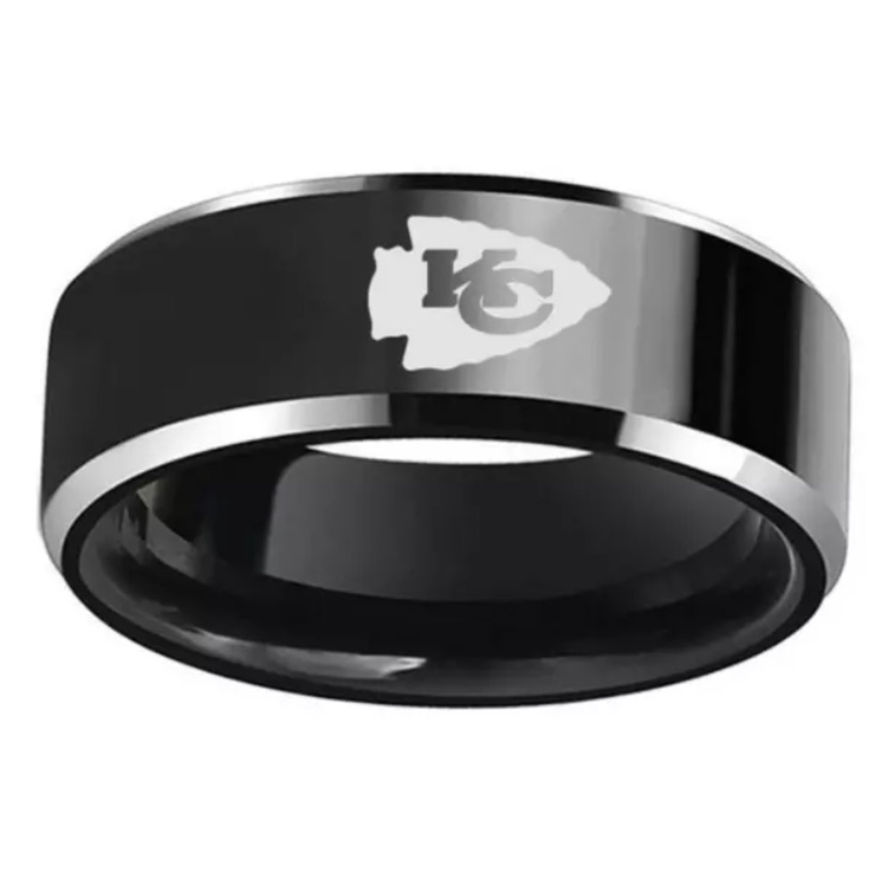 Black Titanium Kansas City Chiefs Ring